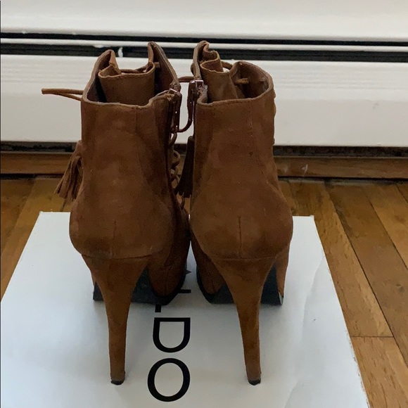 Lace up, platform booties - Picture 3 of 6